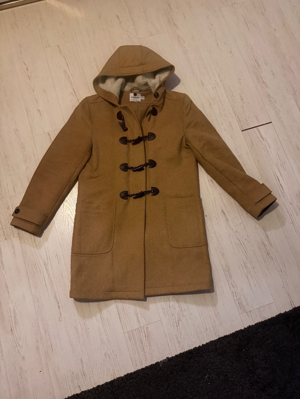 Topman Tan Duffle Coat
